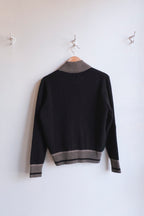 Oliver Spencer - Britten Knitted Cardigan - Black (Colvin)- flat back