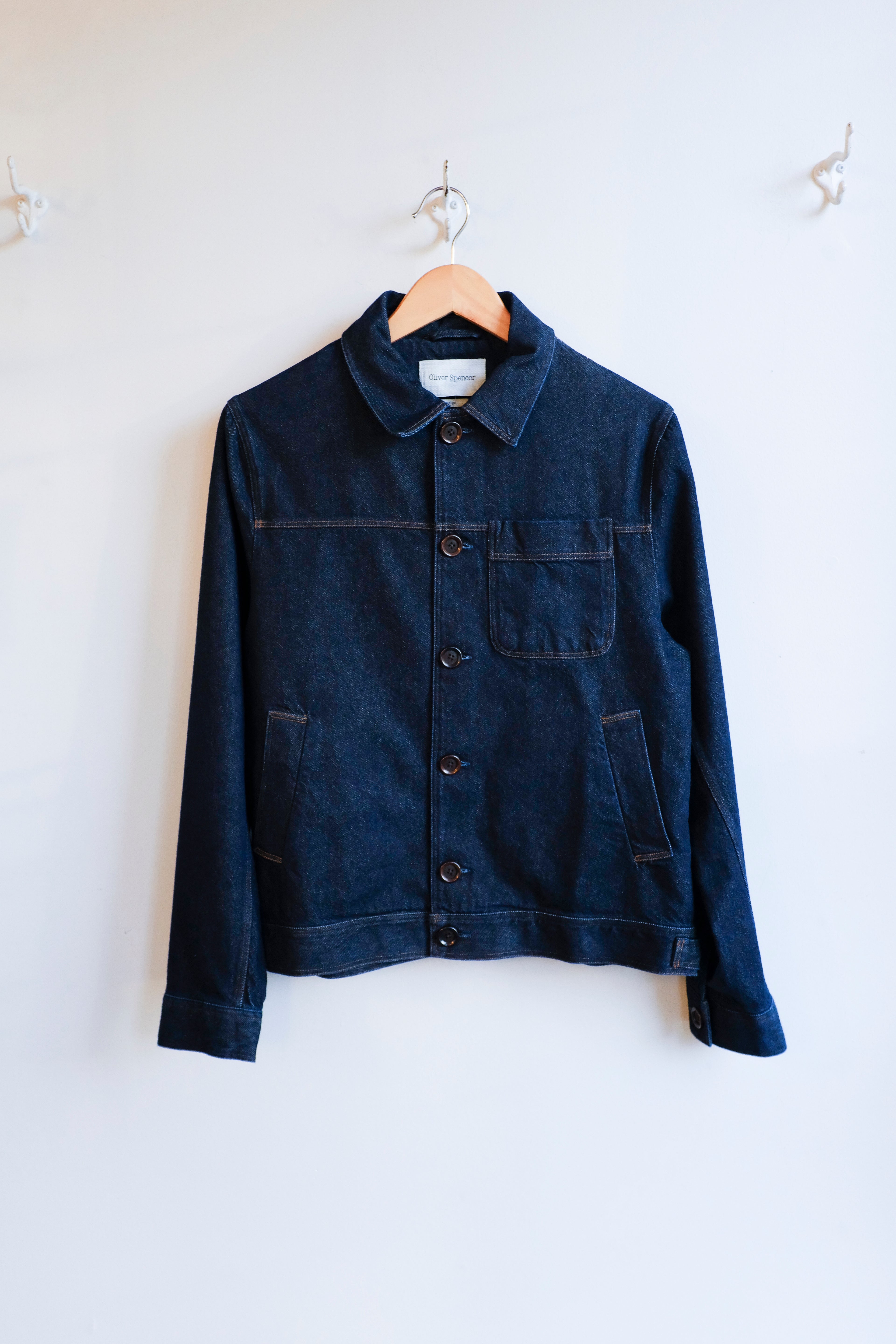 Oliver Spencer - Buffalo Jacket - Denim (Westall) - flat front