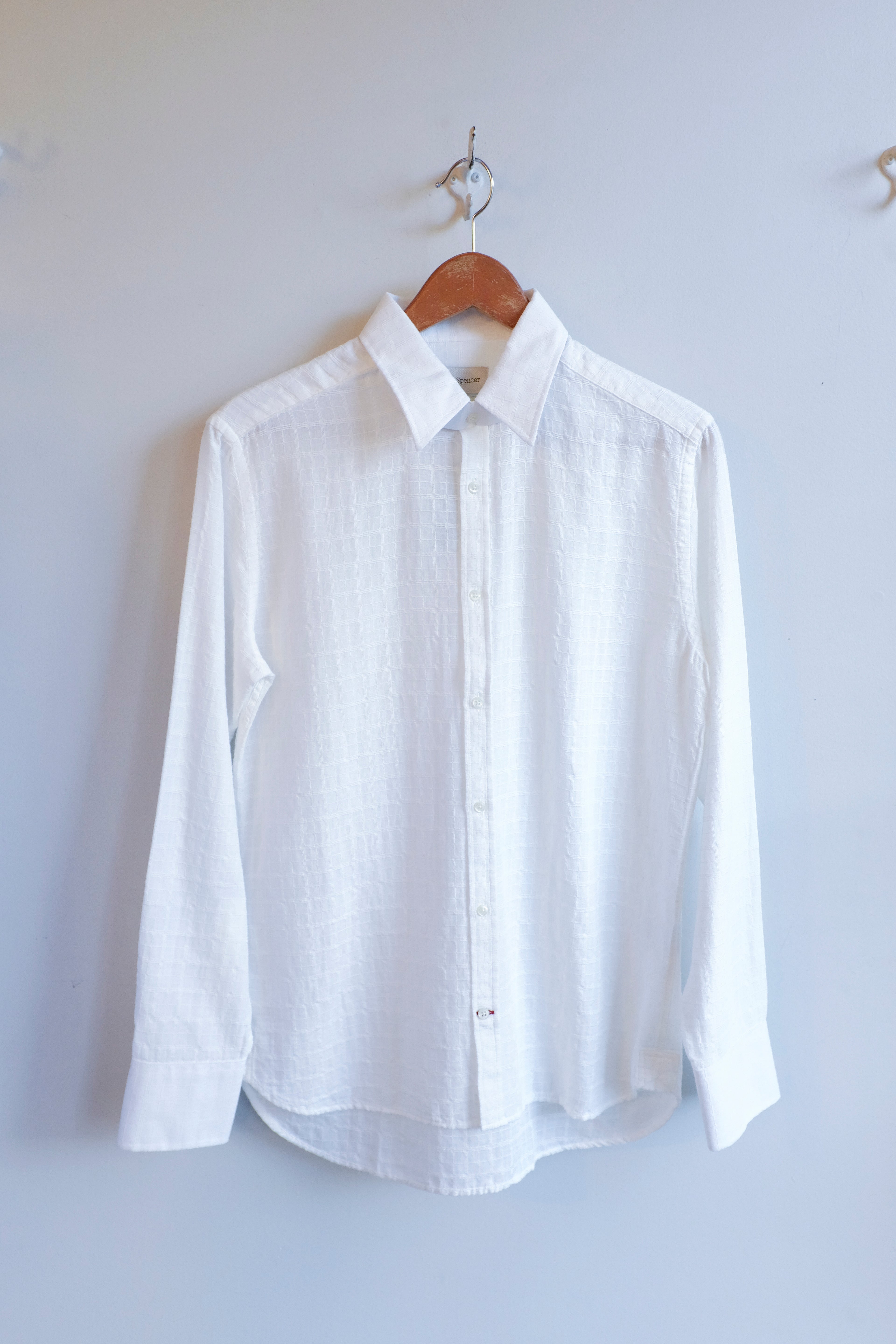 Oliver Spencer - Conduit Classic Shirt - White (Mayhew) - flat front