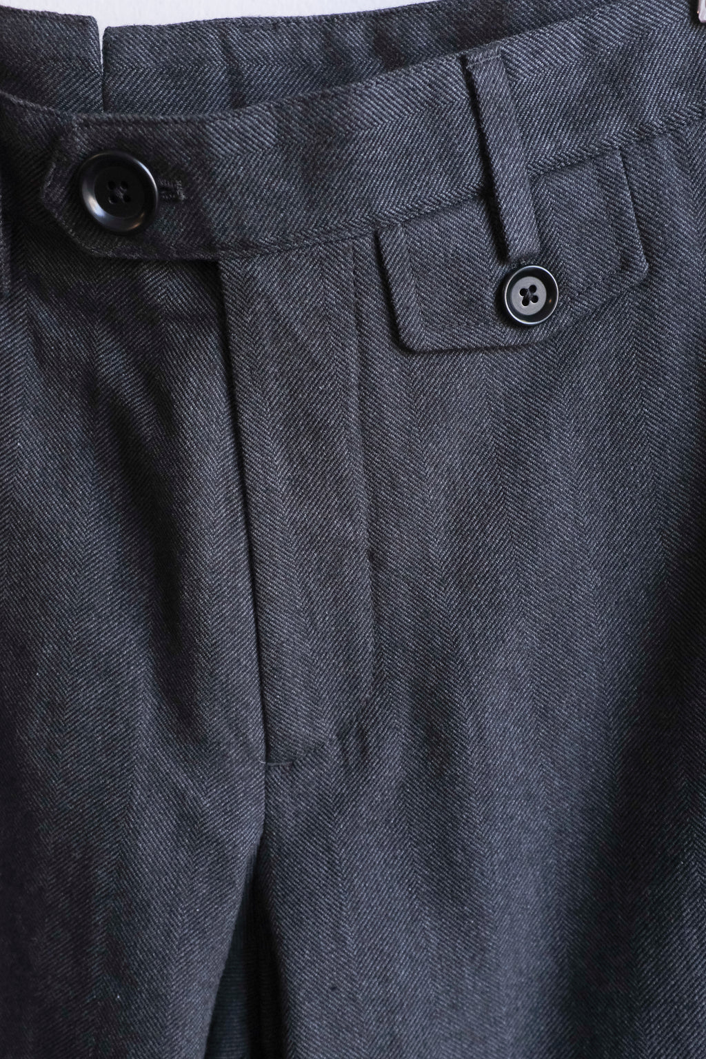 Oliver Spencer - Fishtail Trousers - Charcoal (Westerman) - flat back