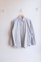 Oliver Spencer - Garrison Long Sleeve Shirt - Blue (Brimham)- flat front