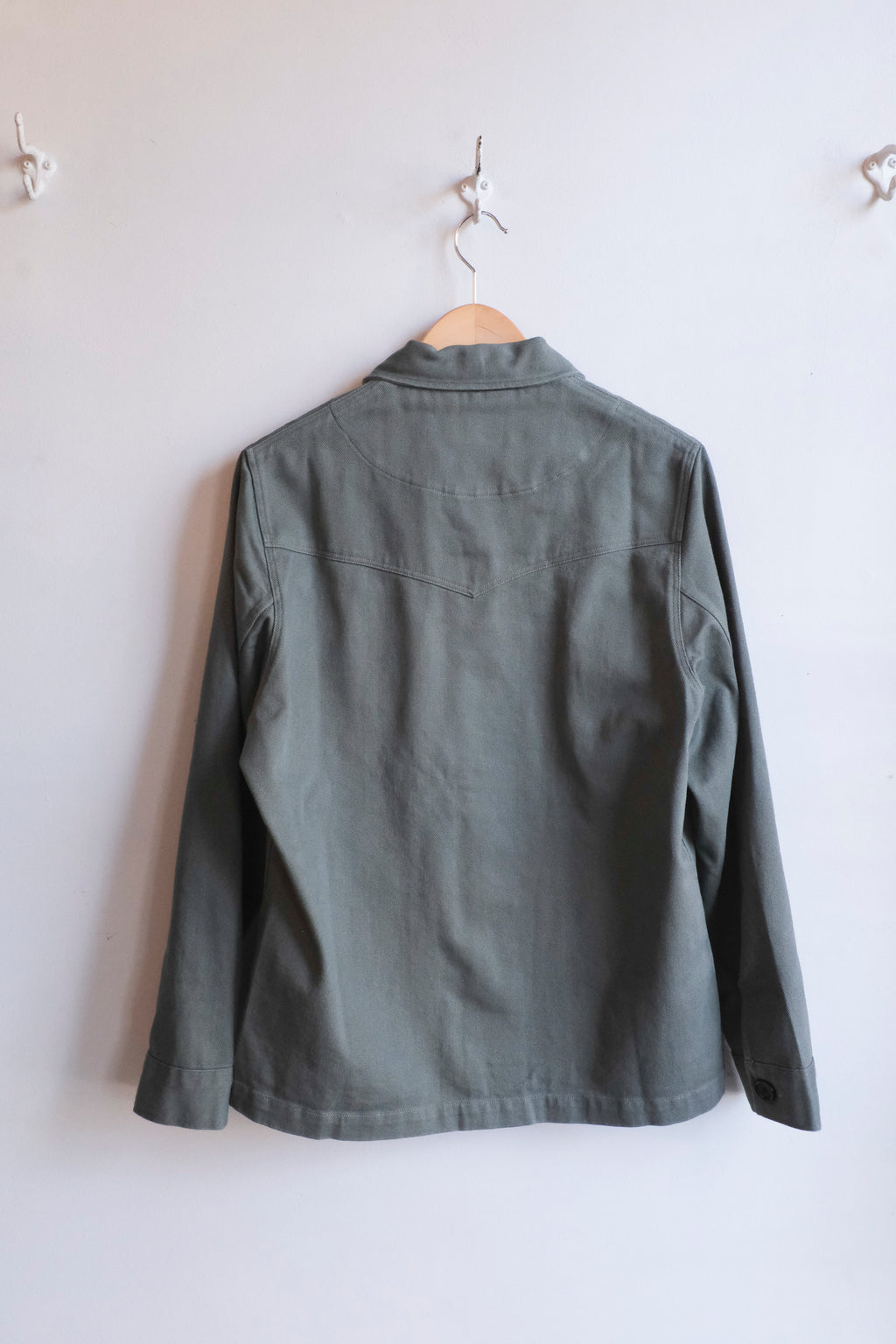 Oliver Spencer -Kennard Jacket - Green (Hester) - flat back