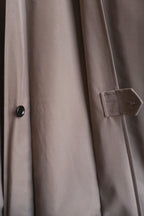 Oliver Spencer - Lothian Coat - Khaki (Marling)- pleat detail