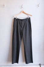 Oliver Spencer - Morton Pleated Trousers - Charcoal (Westerman)- flat front