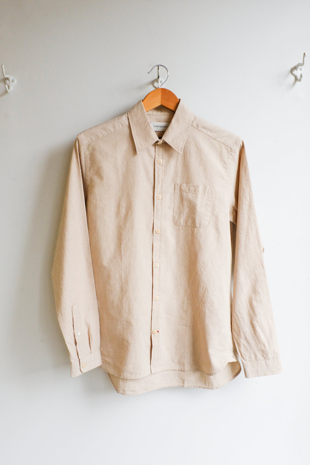 Oliver Spencer - New York Special Shirt - Beige (Howell) - flat front