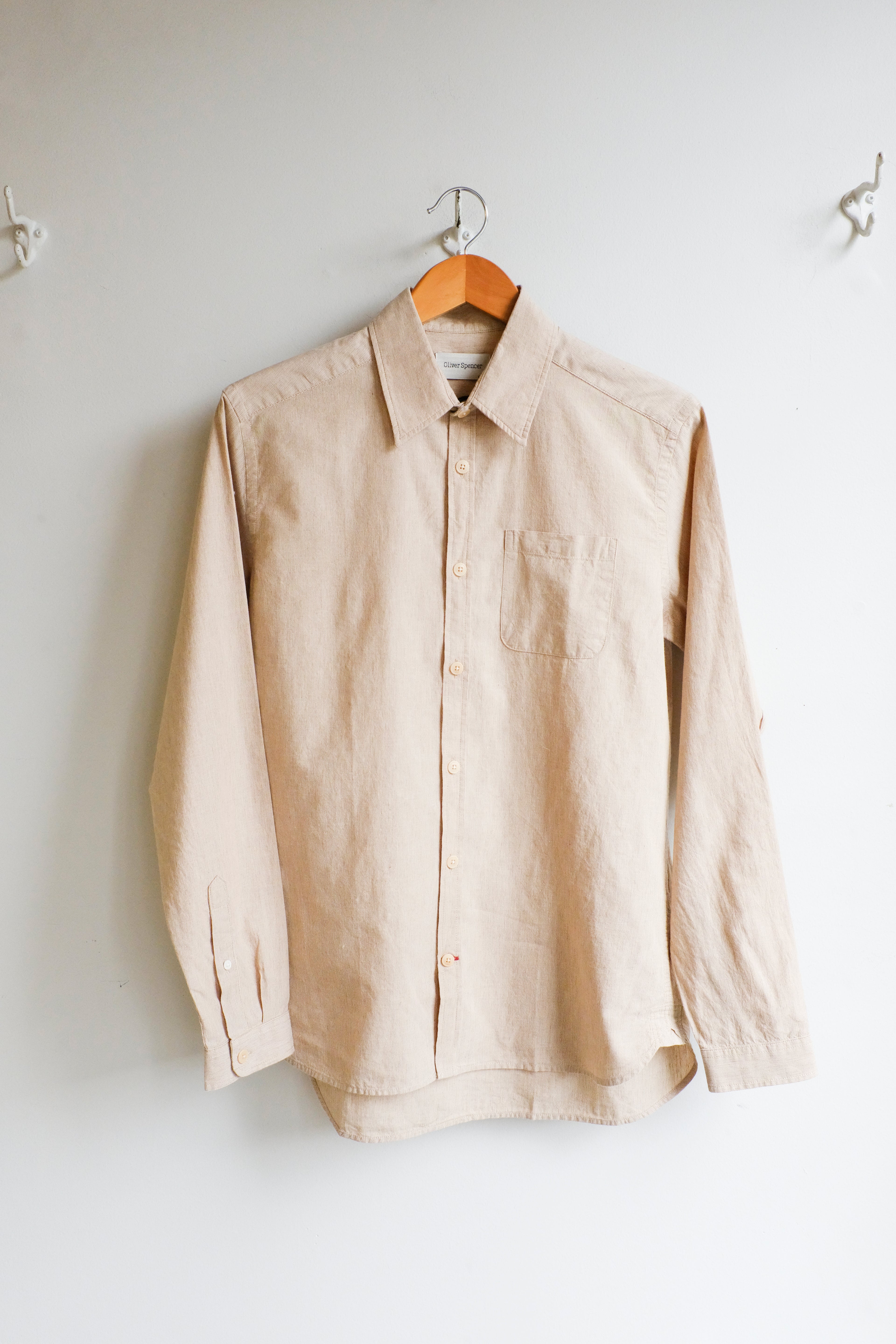 Oliver Spencer - New York Special Shirt - Beige (Howell) - flat front