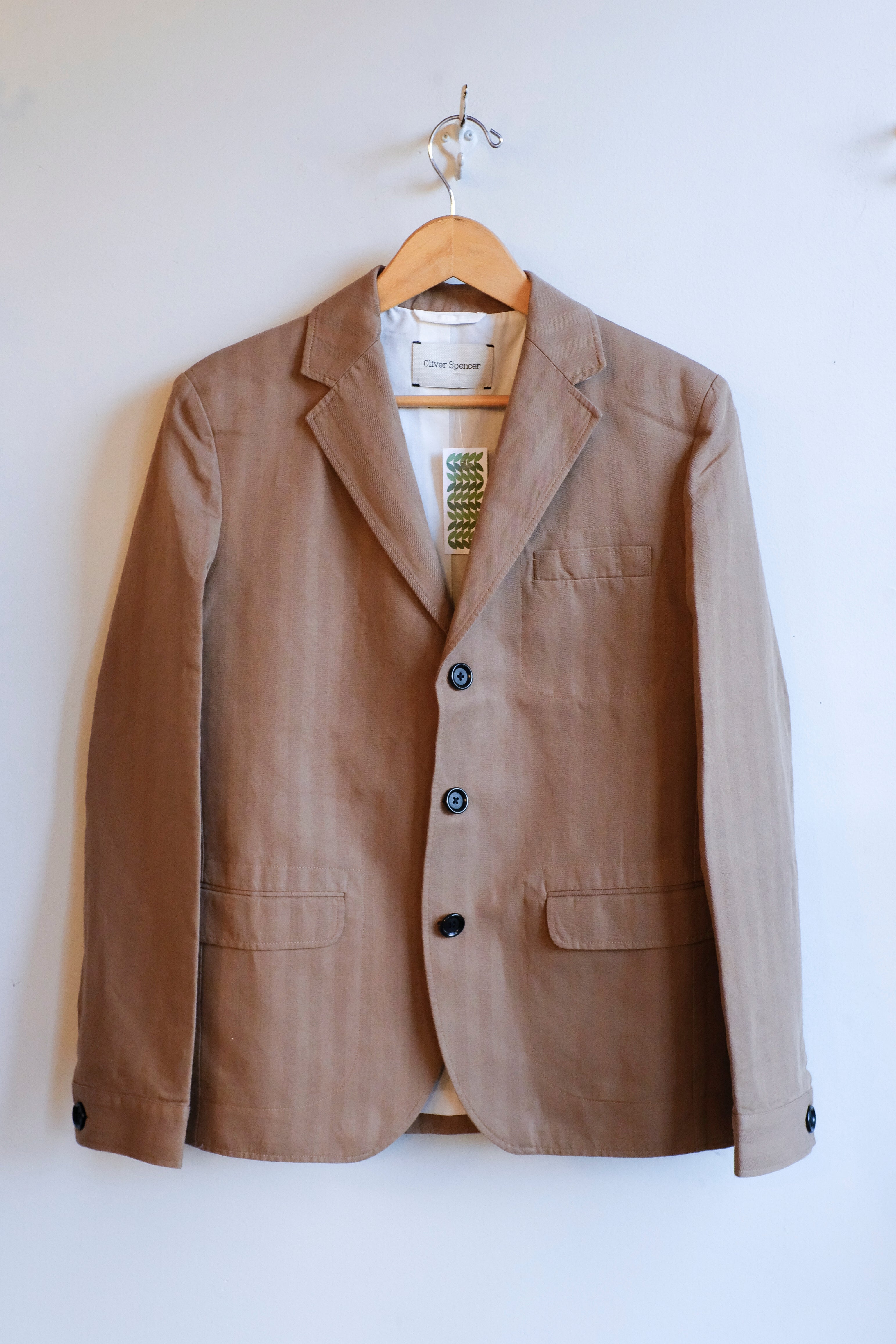 Oliver Spencer - Sidney Jacket - Beige (Sadler) - flat front