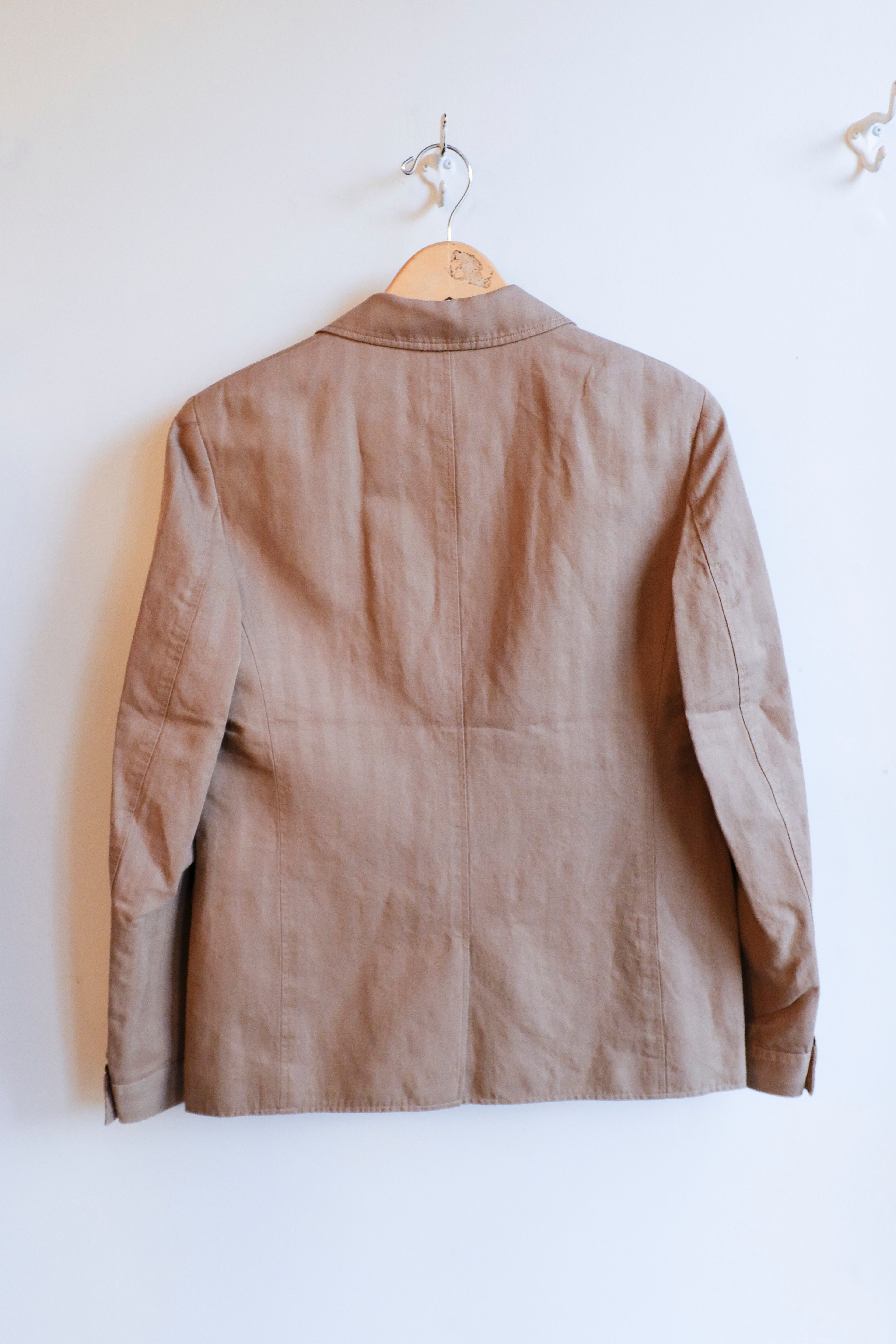 Oliver Spencer - Sidney Jacket - Beige (Sadler) - flat back