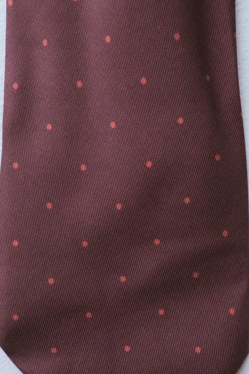 Oliver Spencer - Spot Silk Tie - red spot detail