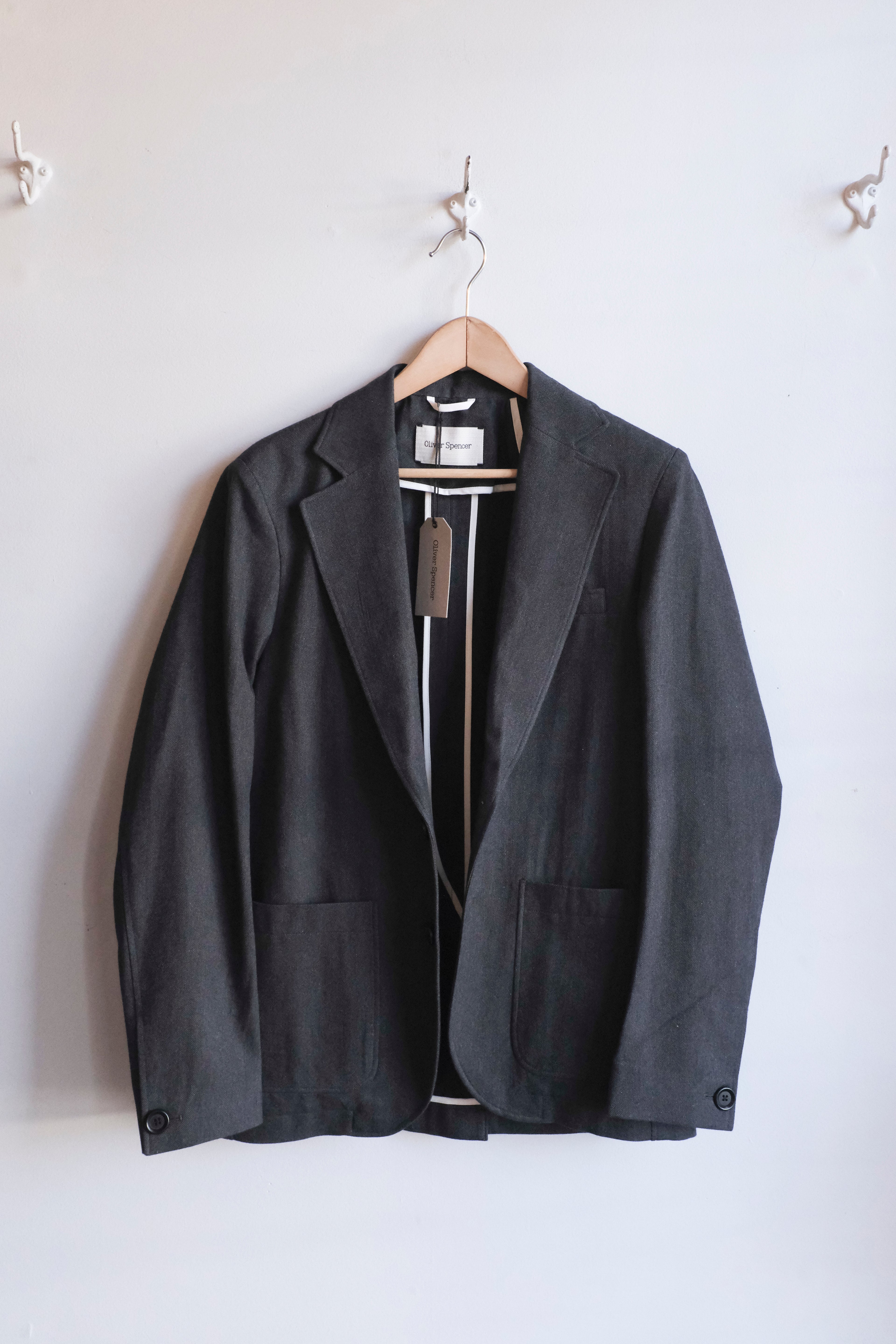 Oliver Spencer - Westbury Jacket - Charcoal (Westerman)- flat front