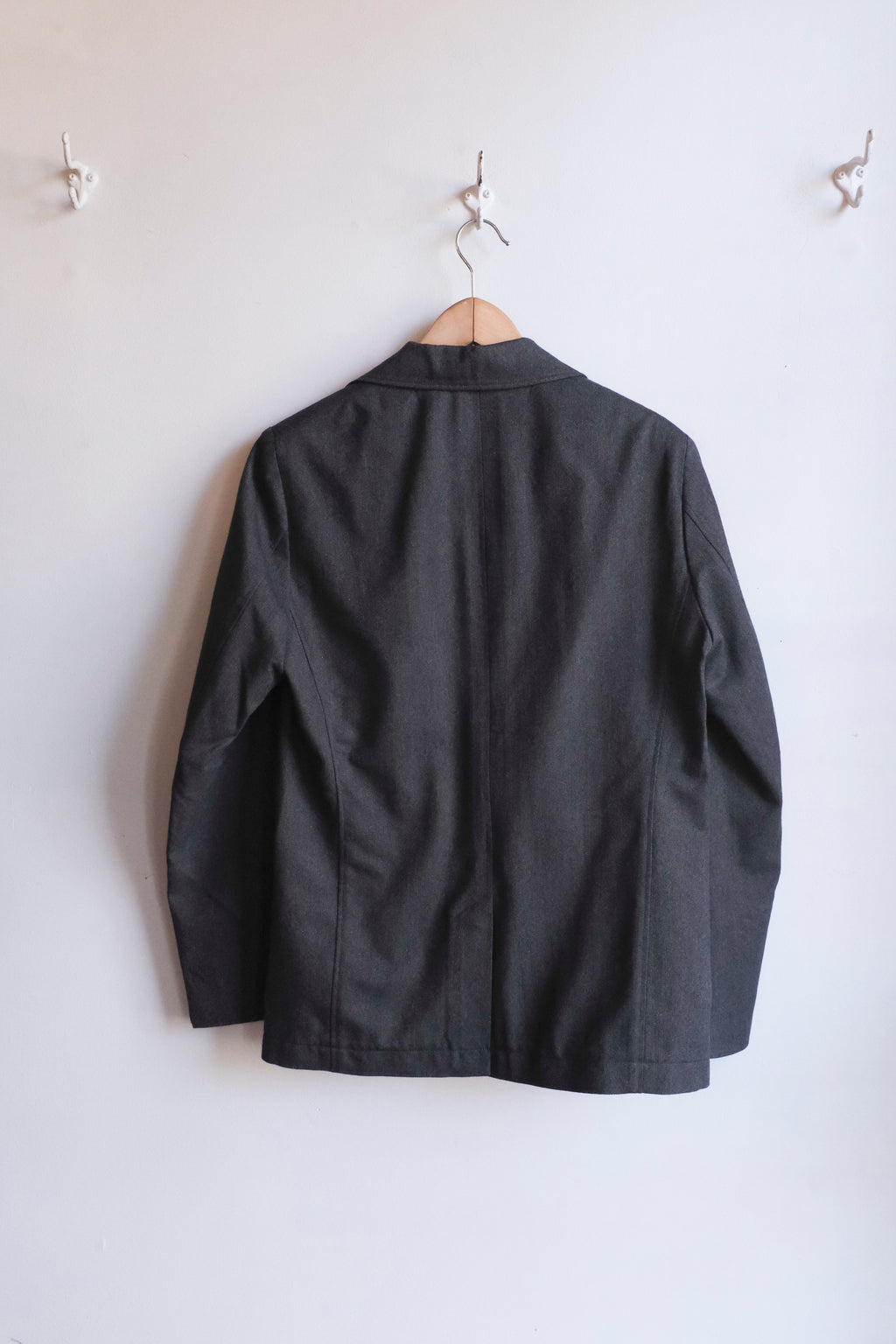 Oliver Spencer -Westbury Jacket - Charcoal (Westerman) - flat back