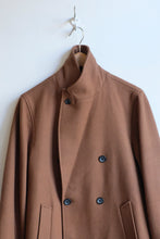 Load image into Gallery viewer, Oliver Spencer - Albion Coat - Tawny Brown (Mosedale) - flat collar up
