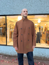 Load image into Gallery viewer, Oliver Spencer - Albion Coat - Tawny Brown (Mosedale) - collar popped
