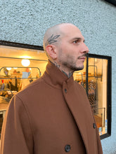 Load image into Gallery viewer, Oliver Spencer - Albion Coat - Tawny Brown (Mosedale) - collar up
