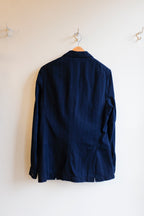Oliver Spencer - Double Breasted Jacket - Indigo Blue (Faye) - flat back