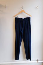 Oliver Spencer - Morton Pleated Trousers - Indigo Blue (Faye) - flat front