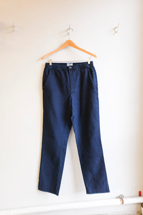 Oliver Spencer - Drawstring Trousers - Indigo (Bateman) - flat front