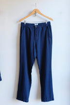 Oliver Spencer - Drawstring Trousers - Indigo Blue (Faye) - flat front