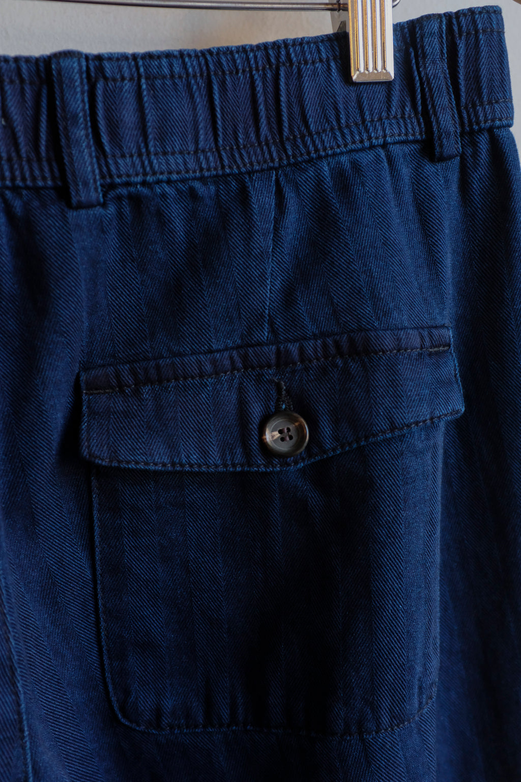 Oliver Spencer - Drawstring Trousers - Indigo Blue (Faye) - pocket and dart detail