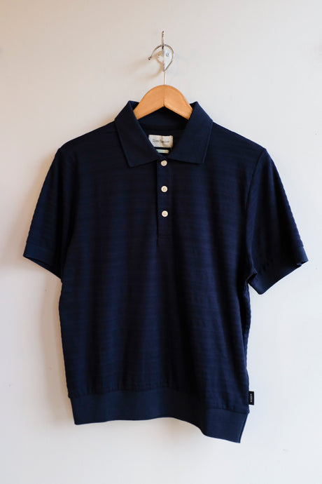 Oliver Spencer - Glendale Polo Shirt - Navy - flat front