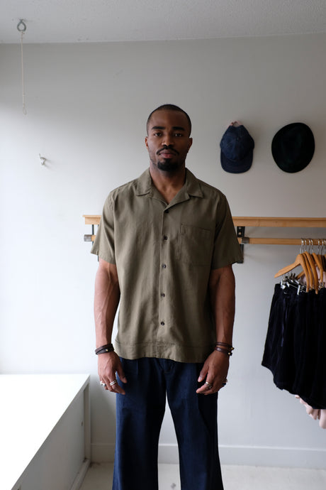 Oliver Spencer - Havana Short Sleeve Shirt - Green (Eastman) - front