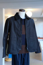 Load image into Gallery viewer, Oliver Spencer - Lambeth Jacket - Black (Barwell Canvas) - flat open front
