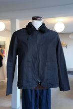 Load image into Gallery viewer, Oliver Spencer - Lambeth Jacket - Black (Barwell Canvas) - flat front zipped
