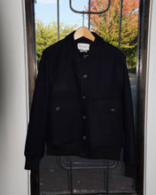 Load image into Gallery viewer, Oliver Spencer - Linfield Bomber Jacket - Navy - flat front

