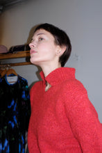 Load image into Gallery viewer, Paloma Wool - Champions Sweater - Red - front side with popped up collar
