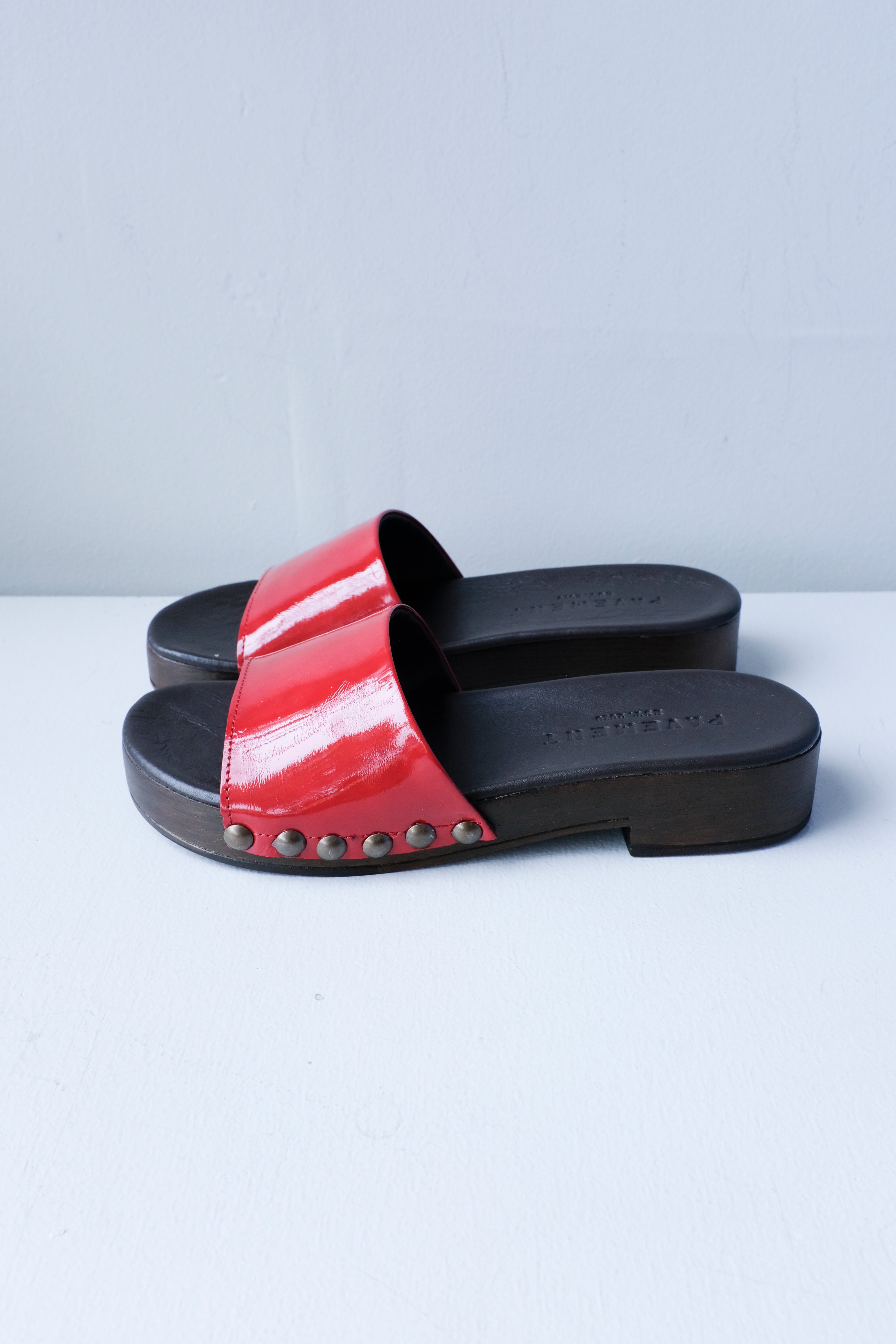 Pavement - Nina Clog Sandal - Red Patent -side