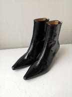 Reike Nen - Slim Lined Ankle Boots - Black