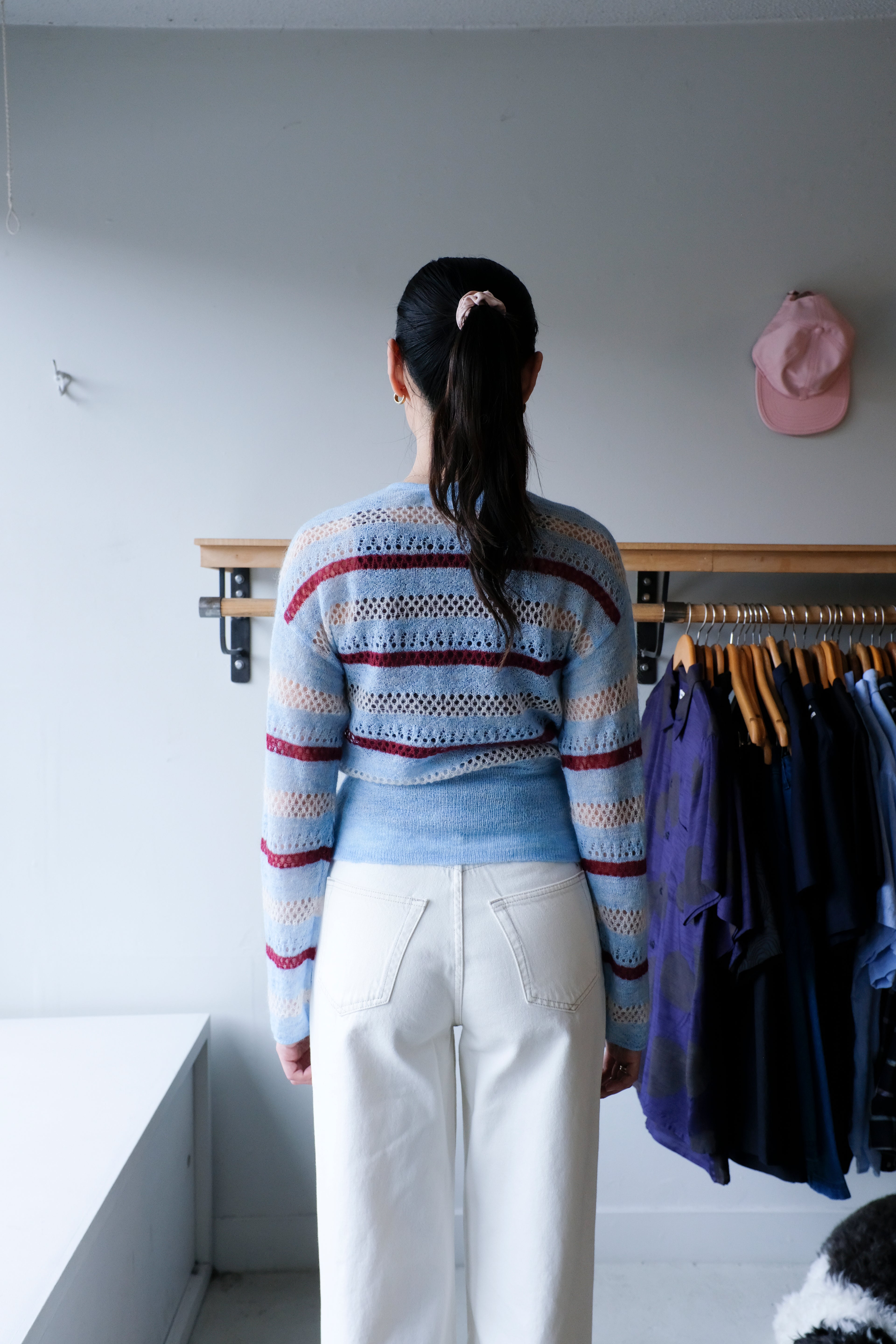 Sahera Cardigan - Blue Multi Stripes