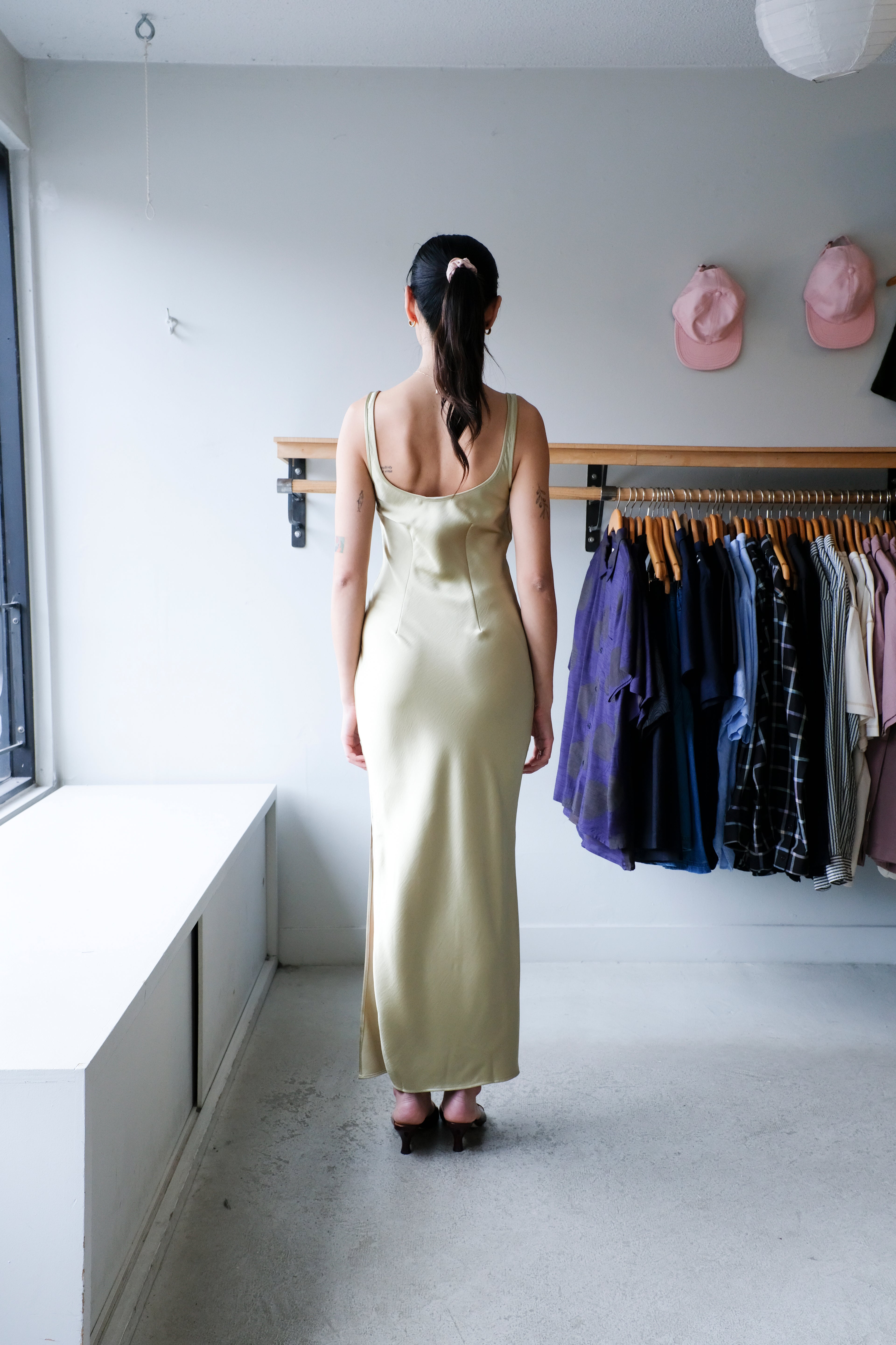 Sunna Dress - Sage Green Eugene Choo Sunna Dress - Sage Green Eugene Choo
