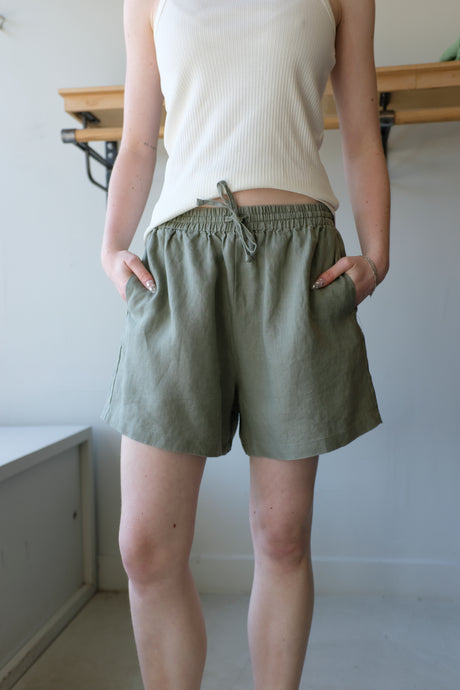 Samsoe Samsoe - Maren String Shorts - Vetiver - front