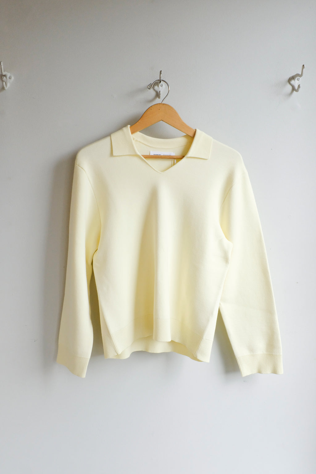 Samsoe Samsoe - Saanne Polo - Ethereal Green - flat front