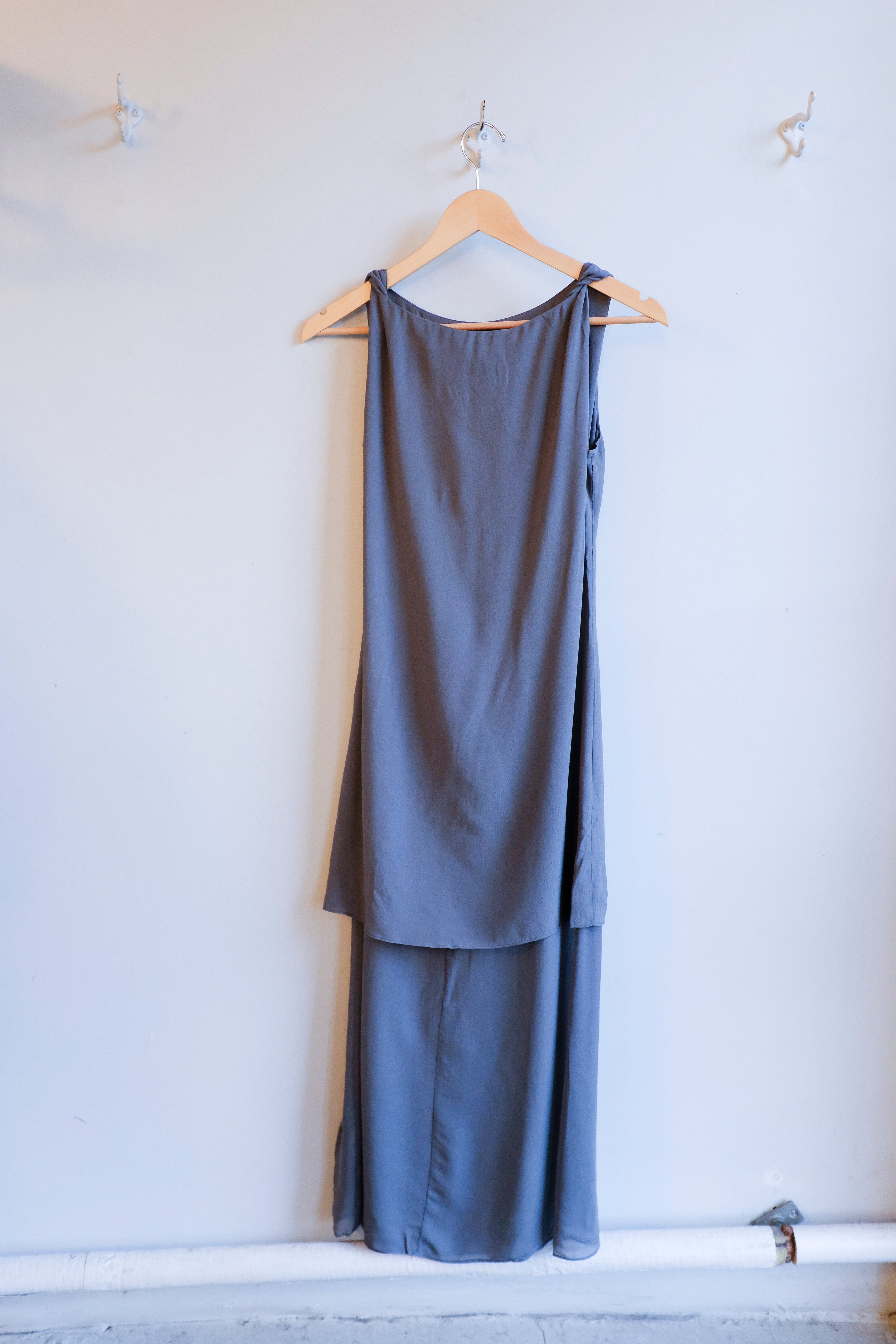 Samsoe Samsoe - Samika Dress - Gunmetal - flat back