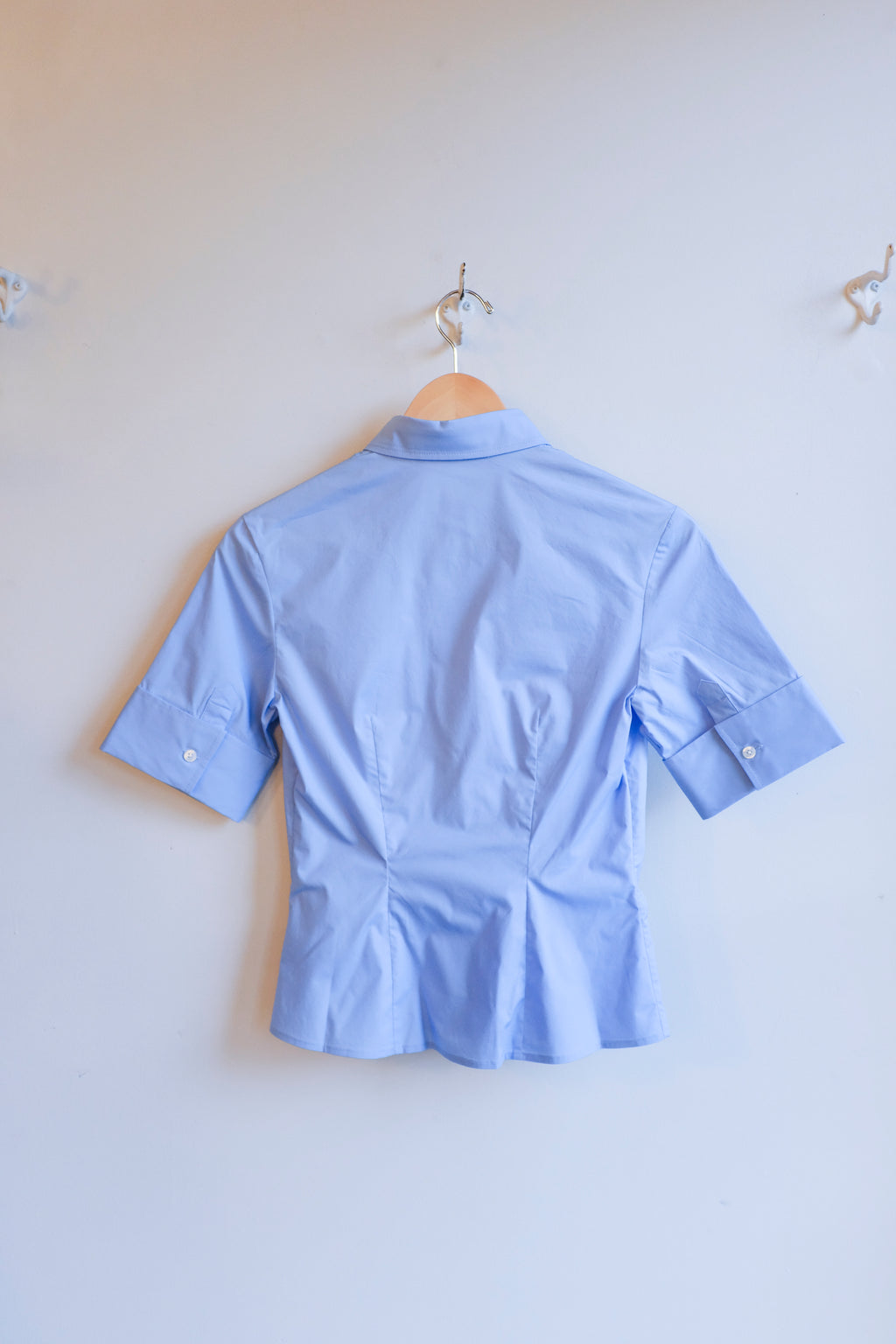 Samsoe Samsoe - Sasky Short Sleeve Shirt - Bel Air Blue - flat back