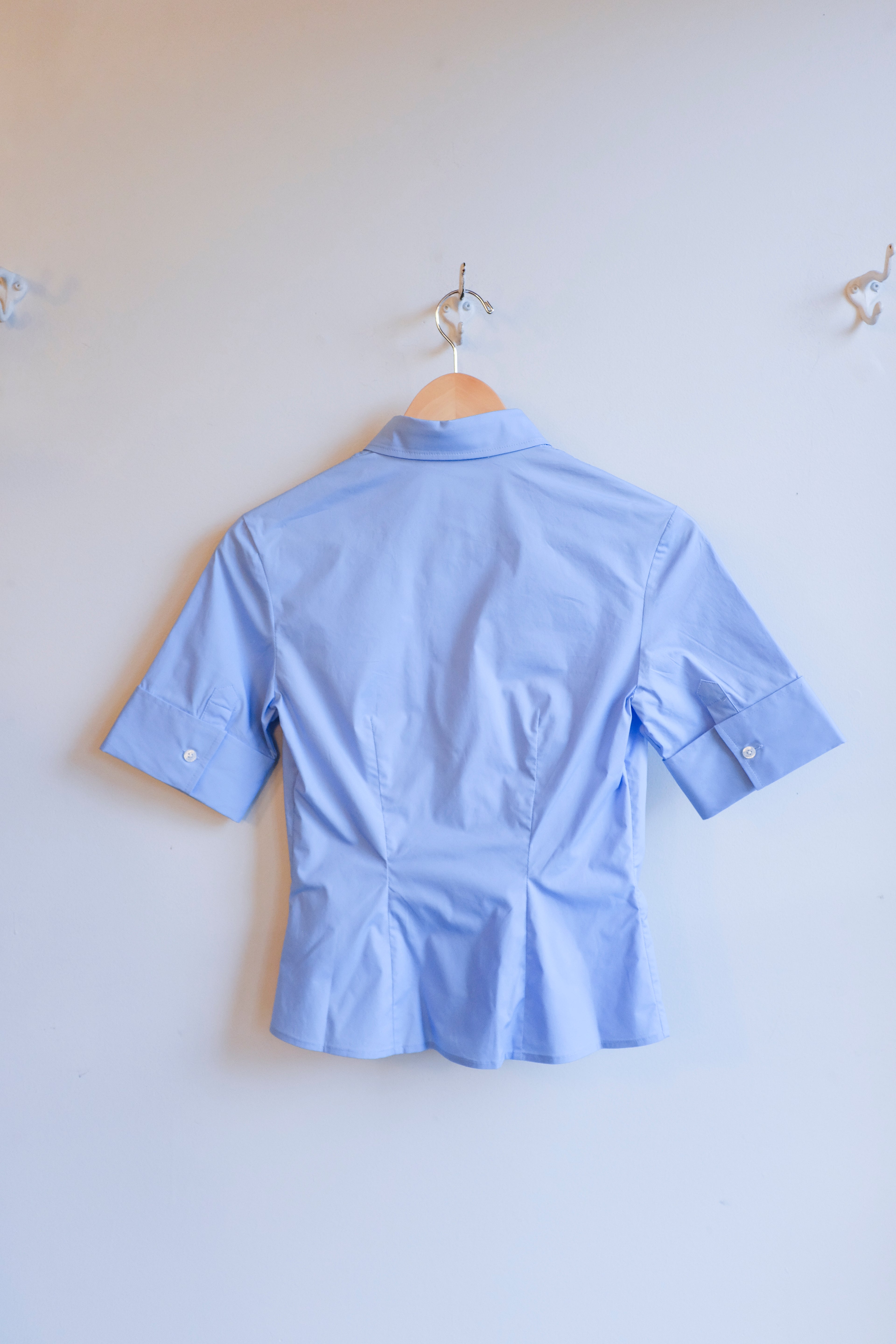 Samsoe Samsoe - Sasky Short Sleeve Shirt - Bel Air Blue - flat back