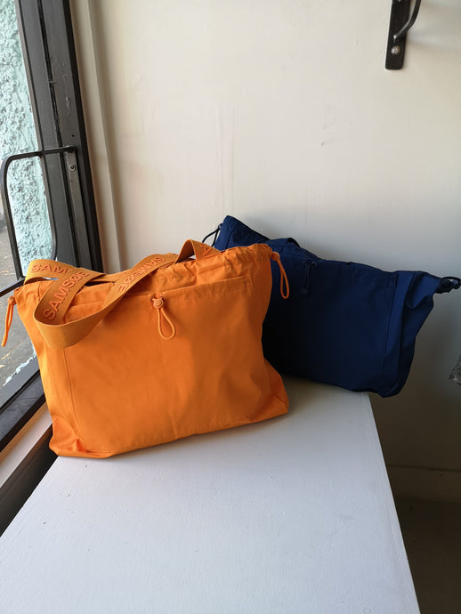 Samsoe Samsoe - Lara Shopper - Russet Orange & Pageant Blue - front