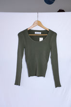 Load image into Gallery viewer, Samsoe Samsoe - Saeve Sweater - Dusty Olive - front flat
