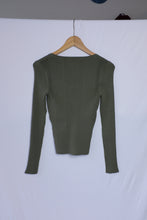 Load image into Gallery viewer, Samsoe Samsoe - Saeve Sweater - Dusty Olive - flat back
