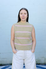 Load image into Gallery viewer, Samsoe Samsoe - Sajoan Vest - Olive Gray Stripes - front
