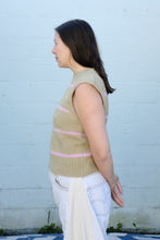 Load image into Gallery viewer, Samsoe Samsoe - Sajoan Vest - Olive Gray Stripes - side
