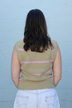 Load image into Gallery viewer, Samsoe Samsoe - Sajoan Vest - Olive Gray Stripes - back
