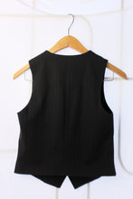 Load image into Gallery viewer, Samsoe Samsoe - Saramona Vest - Black Pinstripe - flat back
