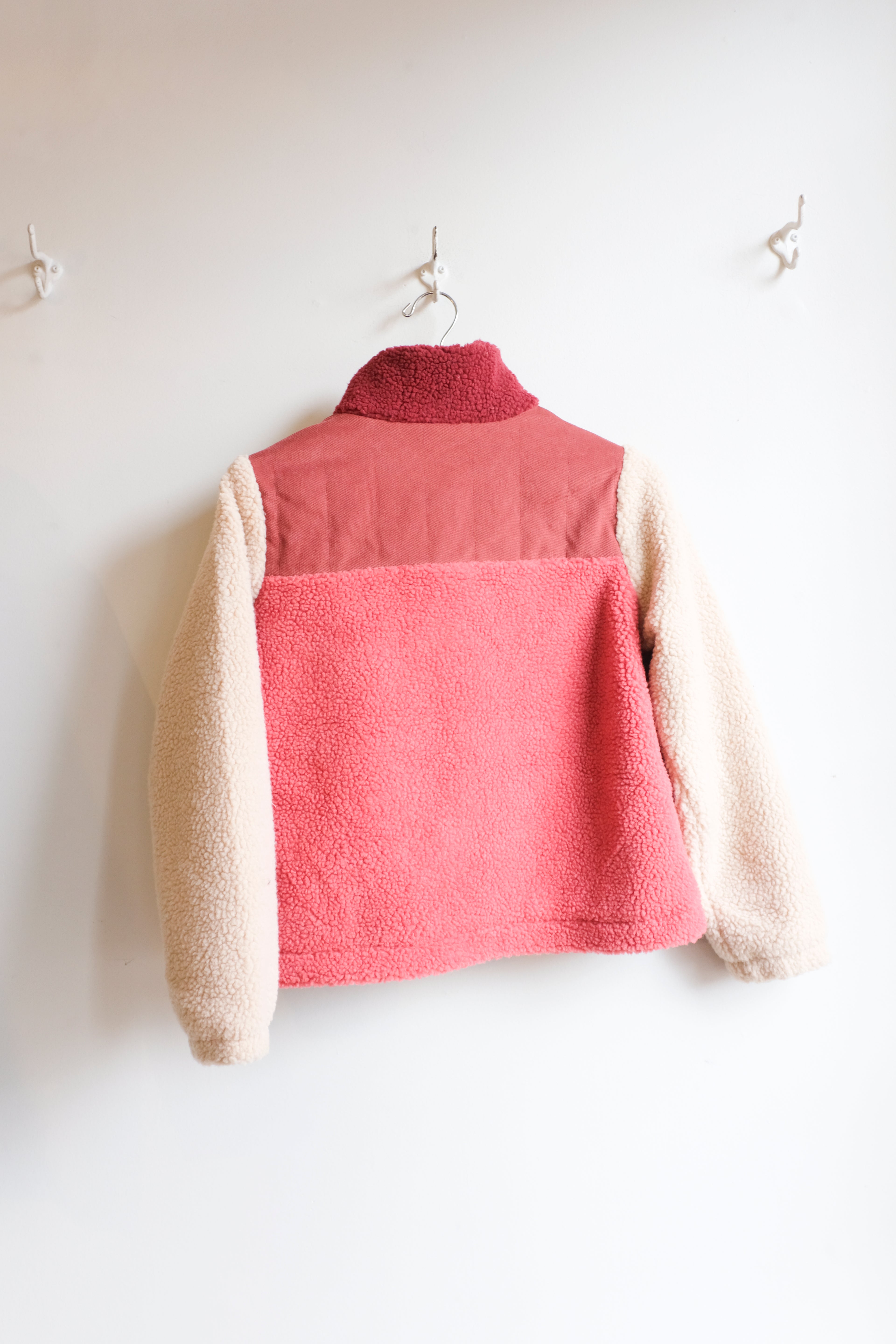 Selfhood - Block Teddy Jacket - Rust - flat back