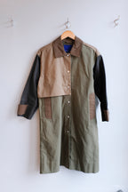 Selfhood - Block Trench Coat - Army - Front
