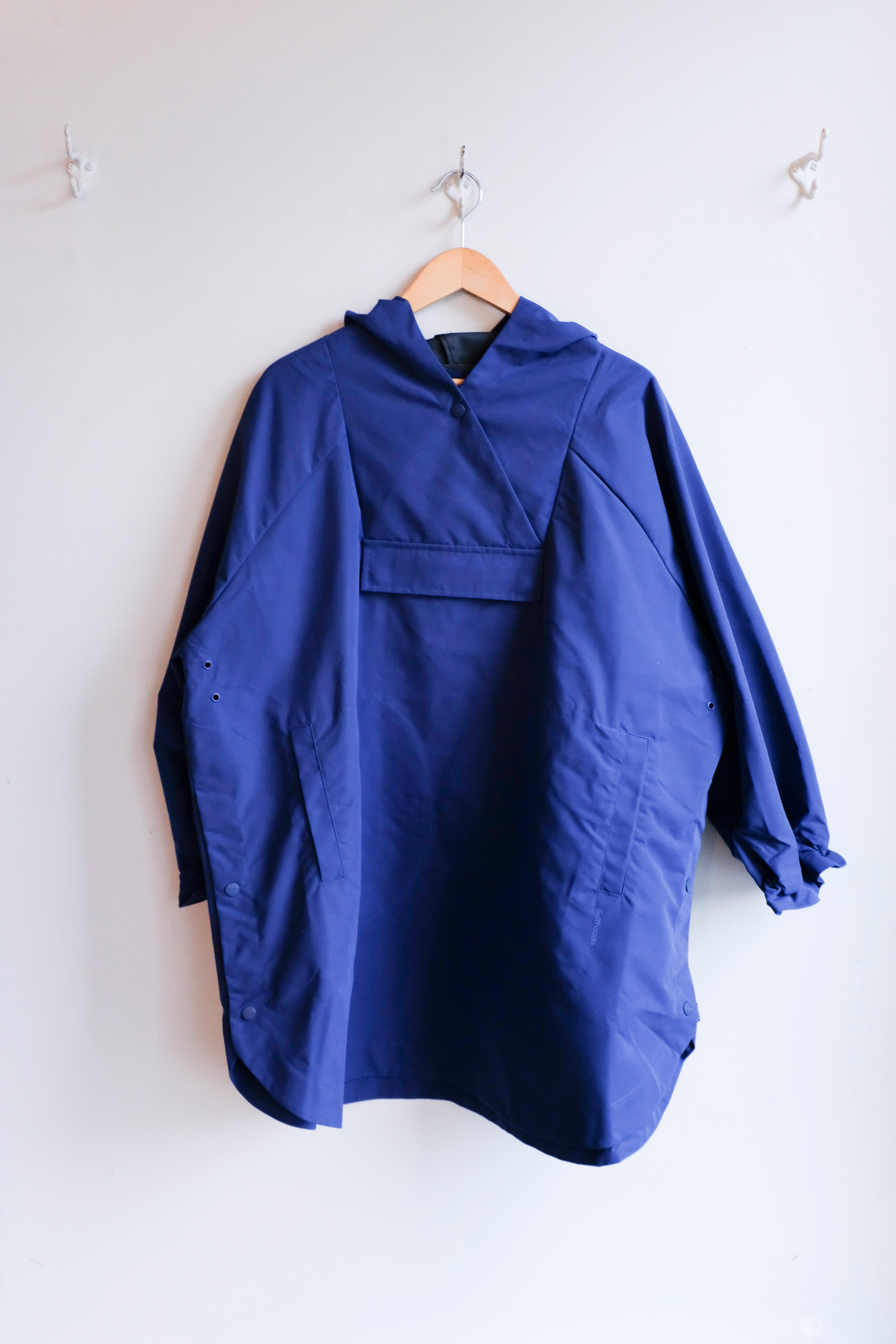 Selfhood - Hooded Poncho - Dark Blue - Front
