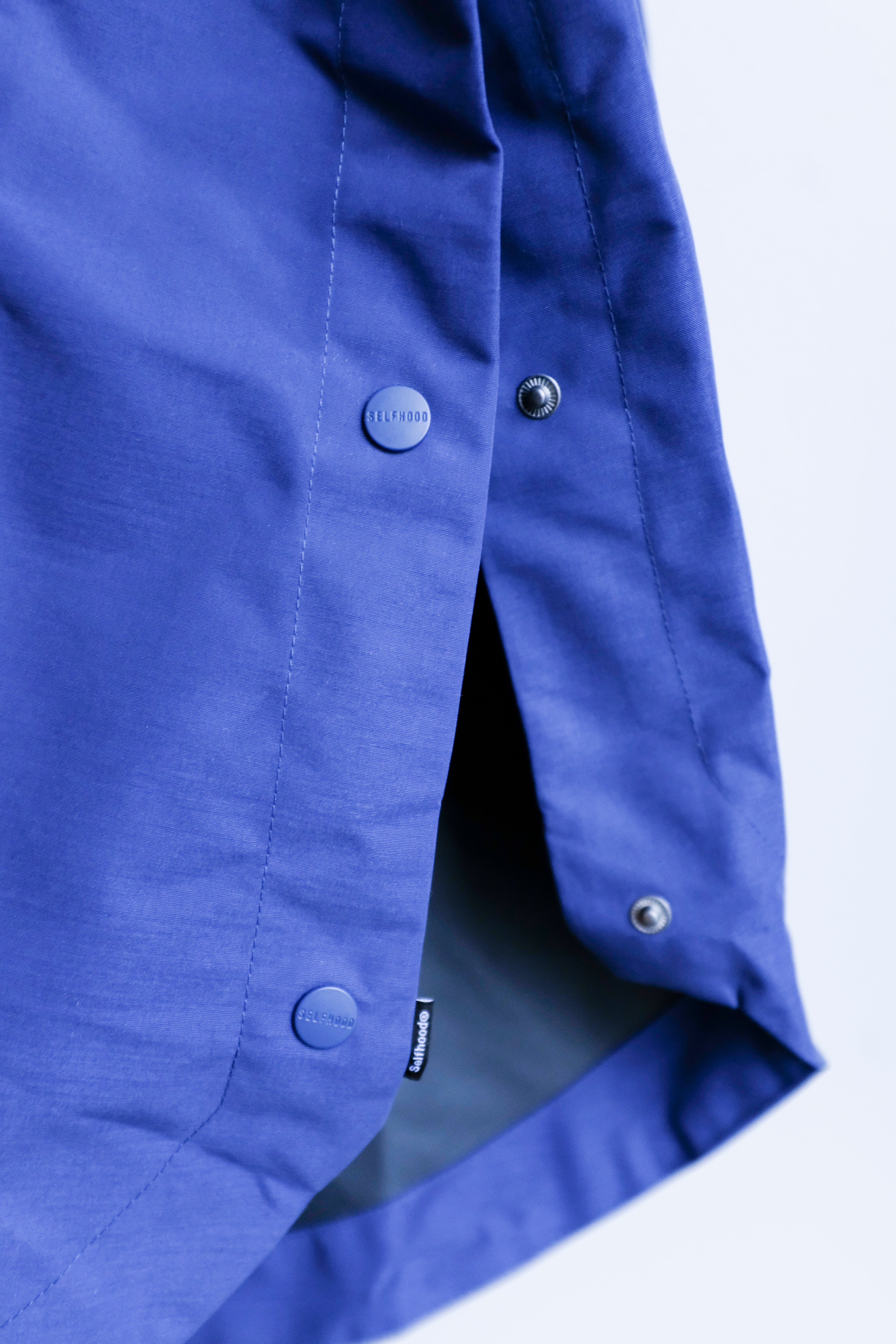 Selfhood - Hooded Poncho - Dark Blue - detail
