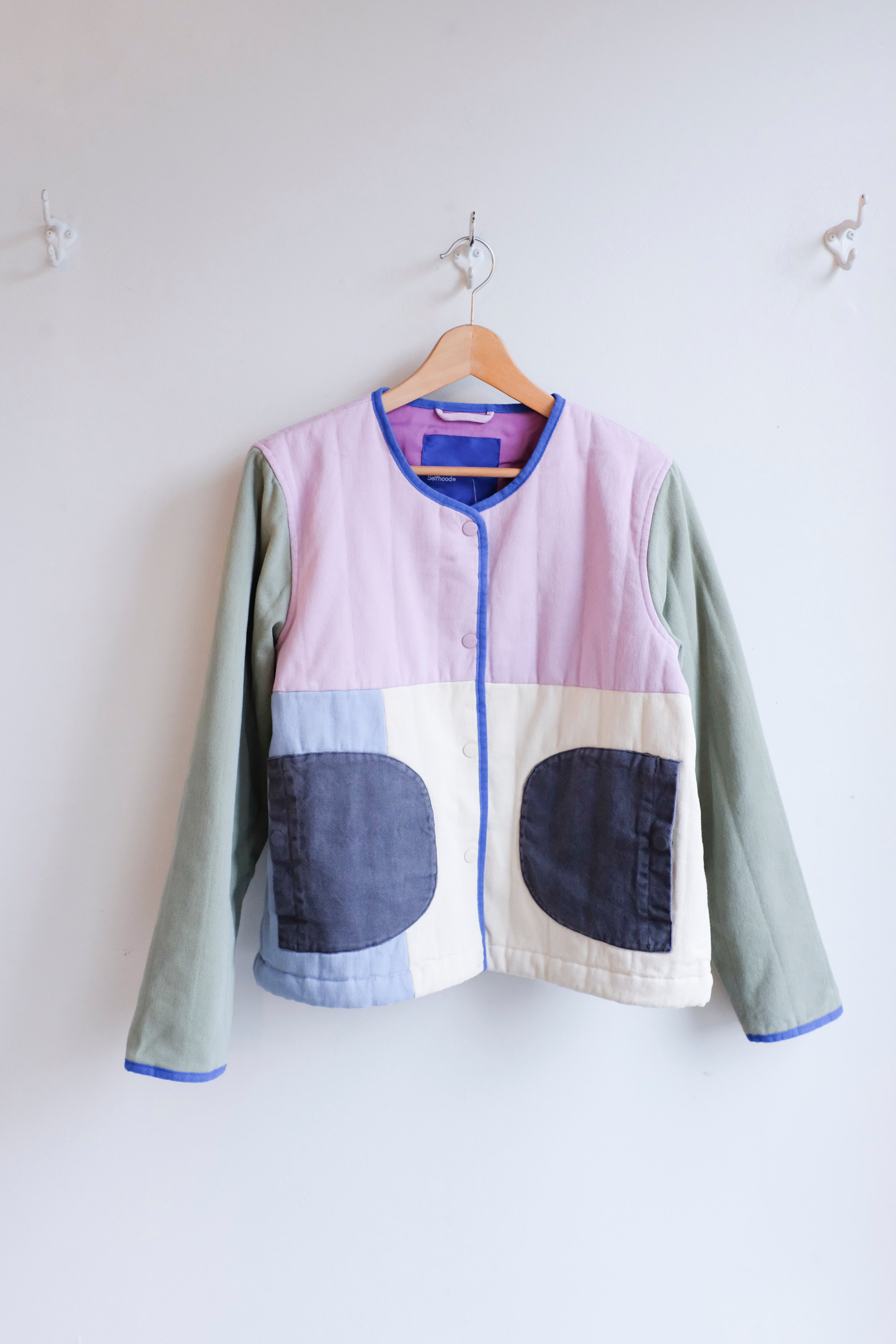 Selfhood - Quilted Block Jacket - Light Purple - Front
